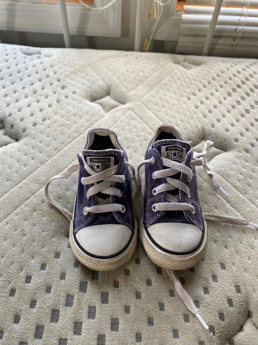 Kids Blue/Purple Velvet Converse